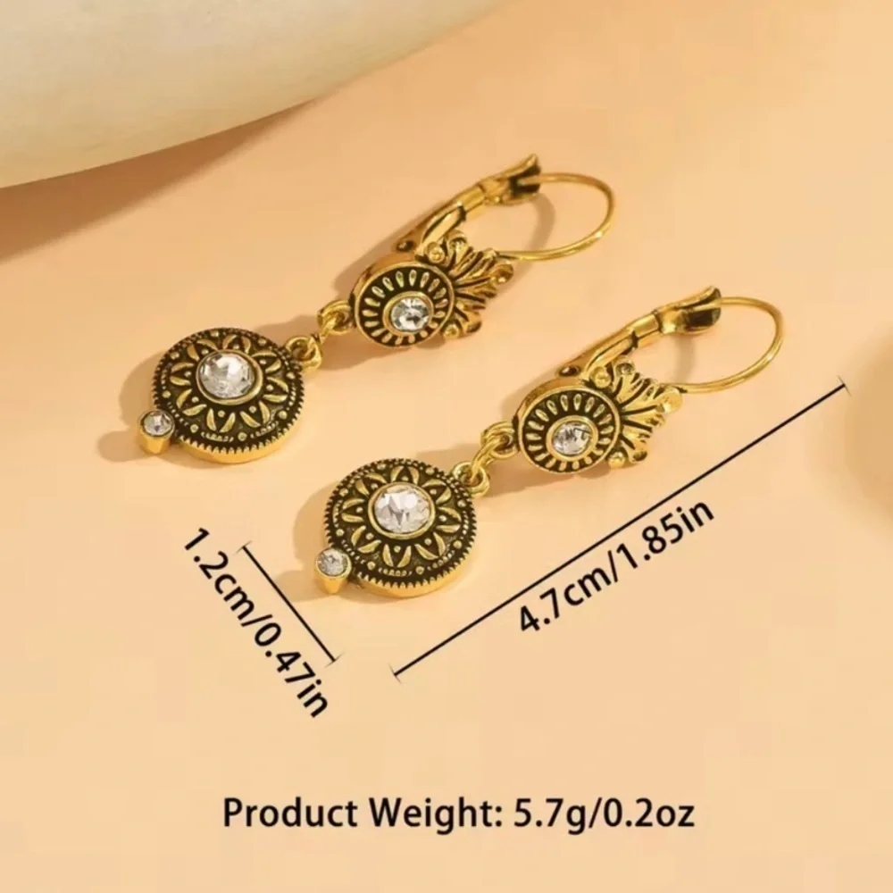 Vintage Marquis Gold Earrings
